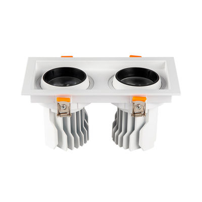 calidad  aluminum ROHS Dimmable Led Grille Spotlight Double Head 3W 5W fábrica